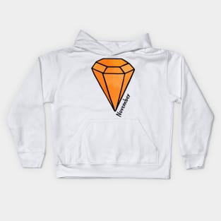 November Citrine Birthstone Kids Hoodie